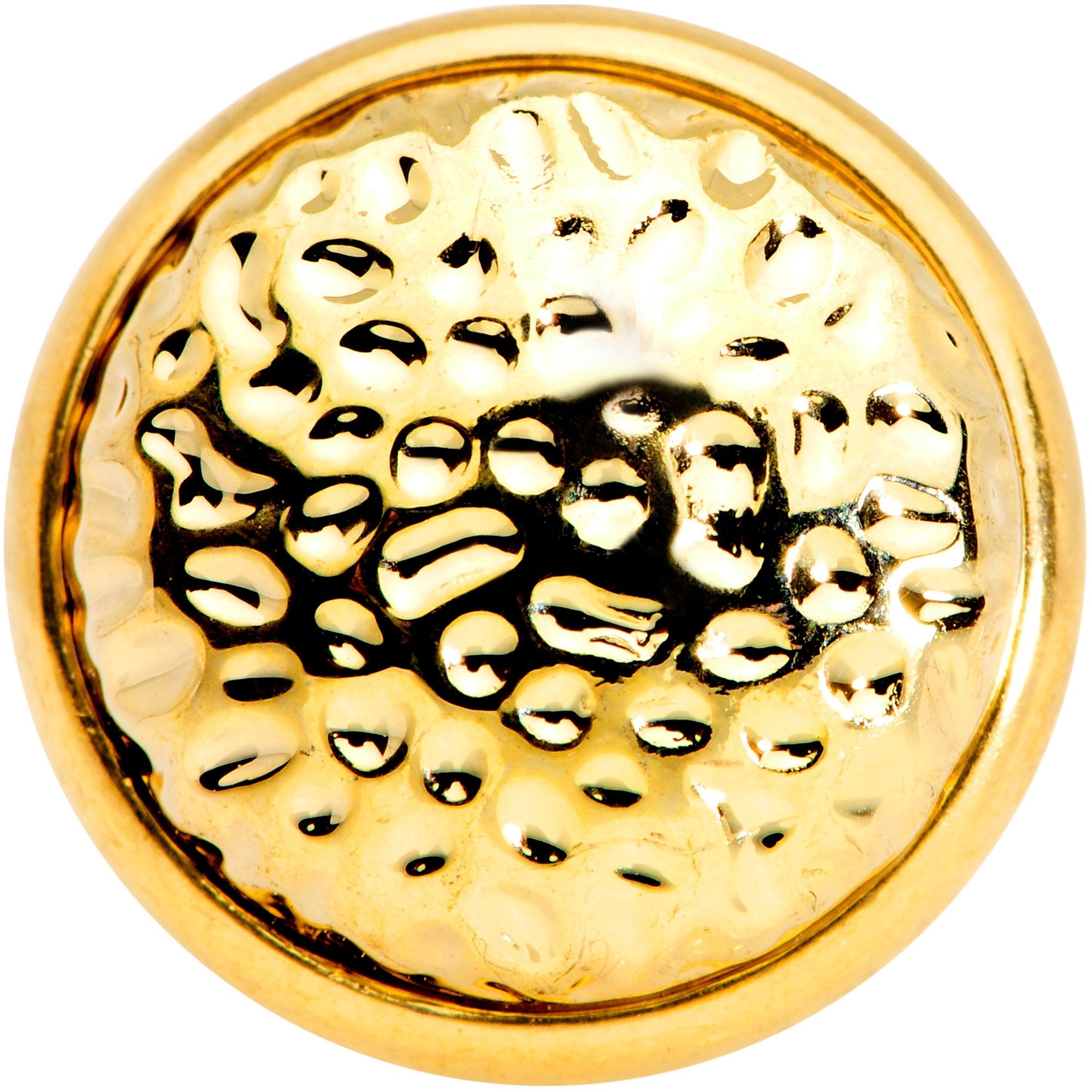 BodyCandy Gold Tone Hammered Finish Single Flare Plug Set 6mm to 16mm Sizes — lifestyle context