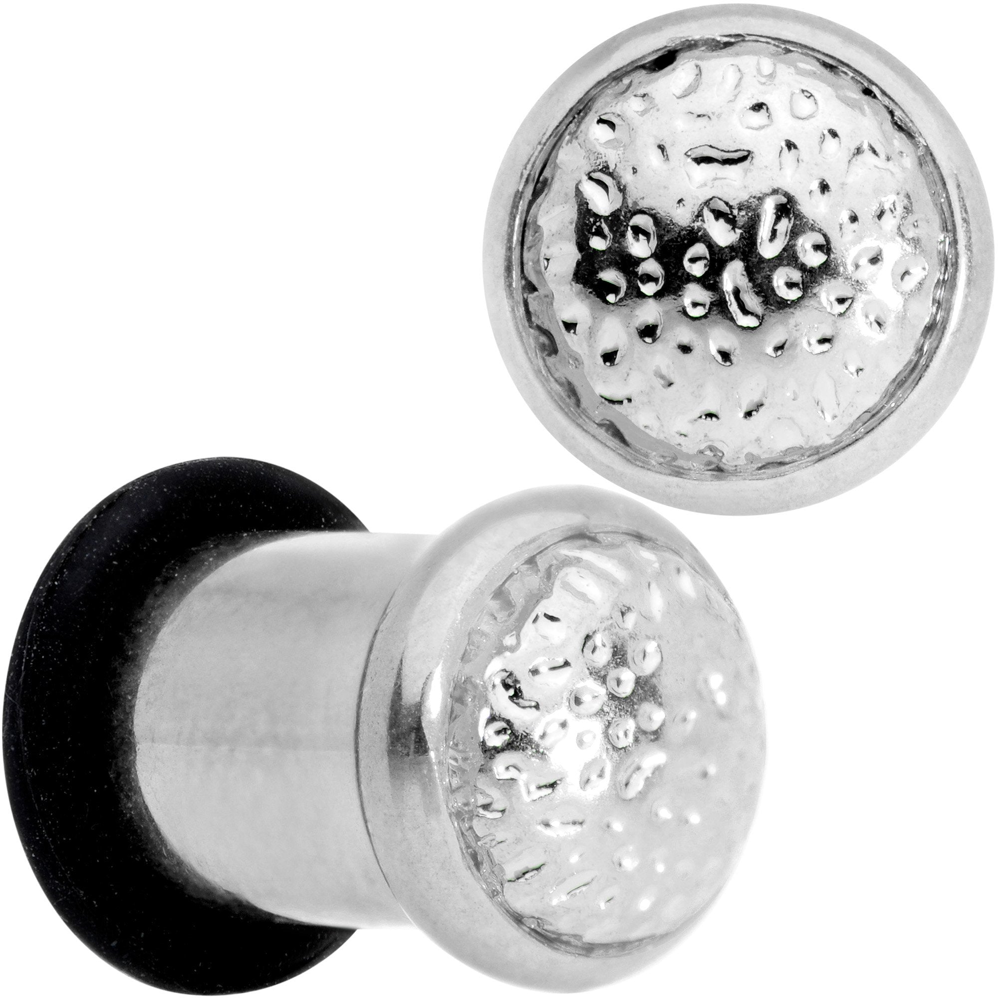 BodyCandy Hammered Finish Single Flare Plug Set 6mm to 16mm Sizes — packaging or label