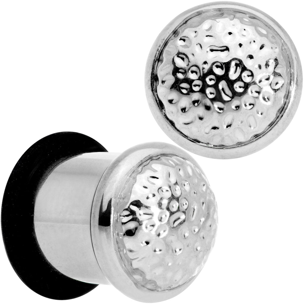 BodyCandy Hammered Finish Single Flare Plug Set 6mm to 16mm Sizes — scale reference