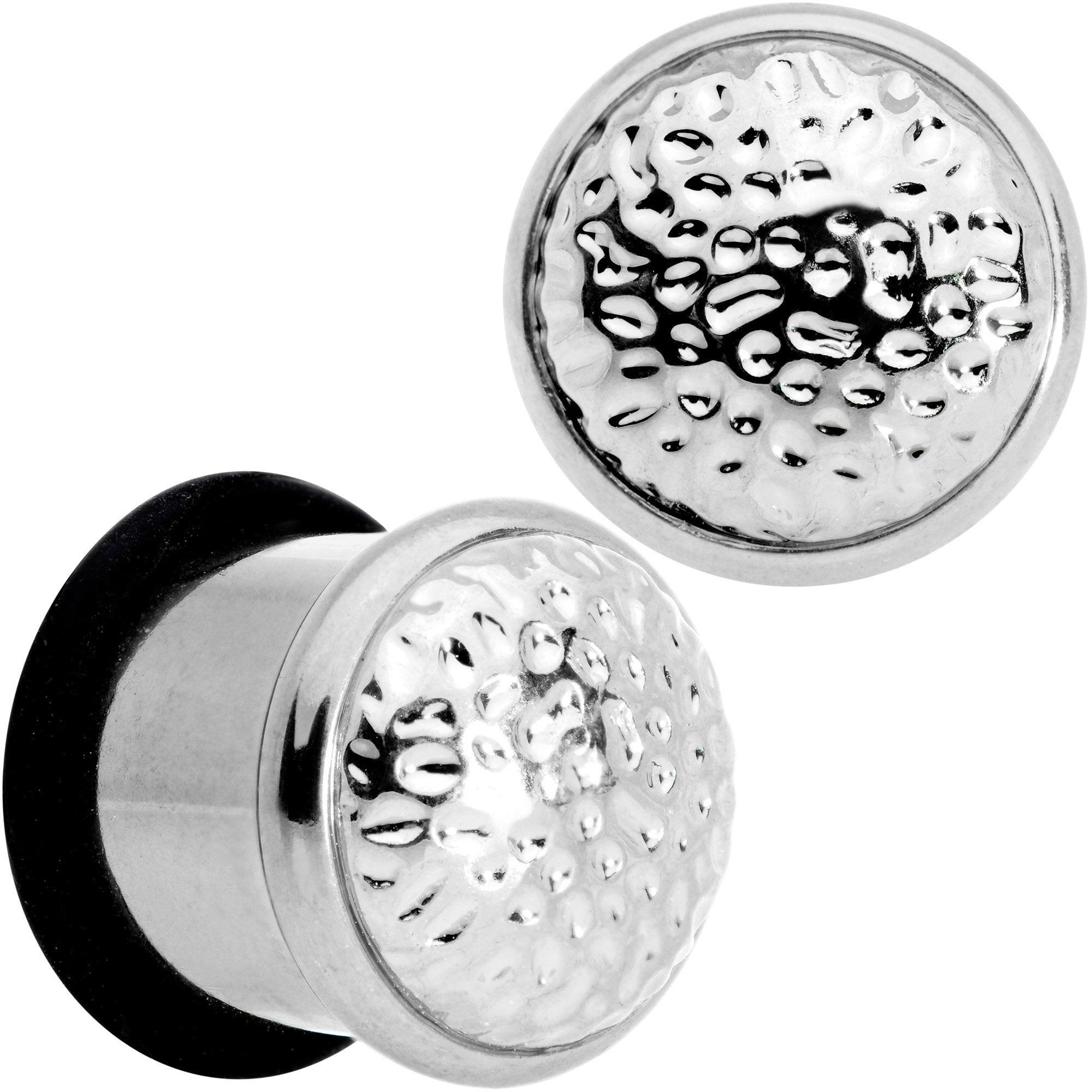 BodyCandy Hammered Finish Single Flare Plug Set 6mm to 16mm Sizes — color variant