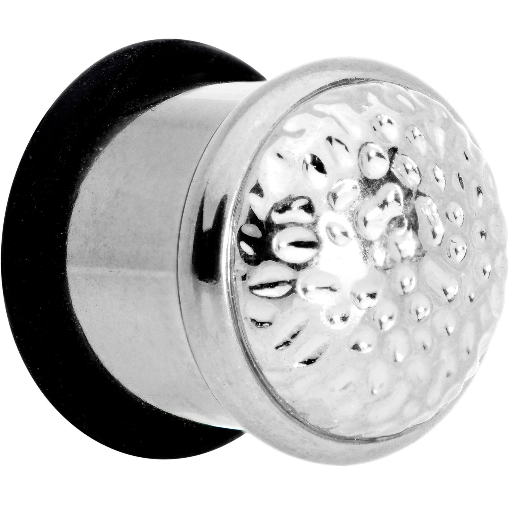 BodyCandy Hammered Finish Single Flare Plug Set 6mm to 16mm Sizes — detail and construction