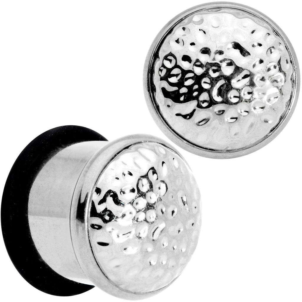 BodyCandy Hammered Finish Single Flare Plug Set 6mm to 16mm Sizes — texture detail