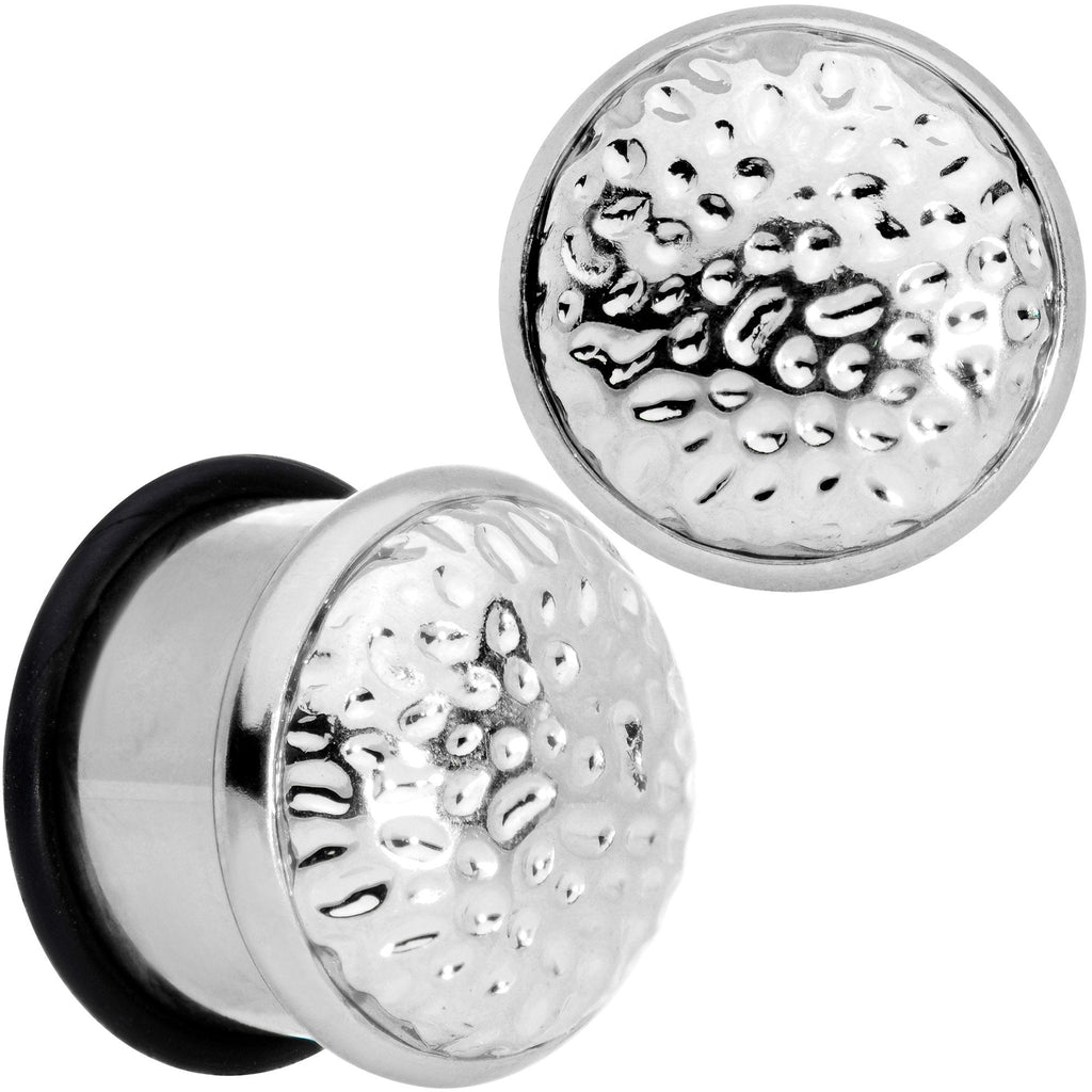BodyCandy Hammered Finish Single Flare Plug Set 6mm to 16mm Sizes — in-use context