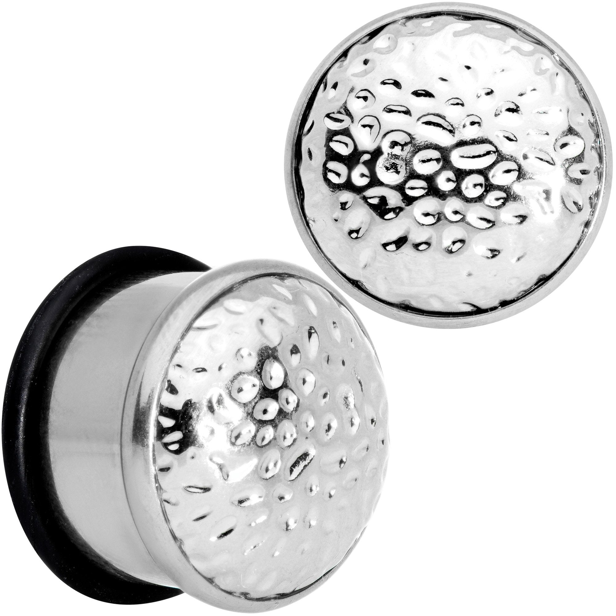 BodyCandy Hammered Finish Single Flare Plug Set 6mm to 16mm Sizes — main product shot