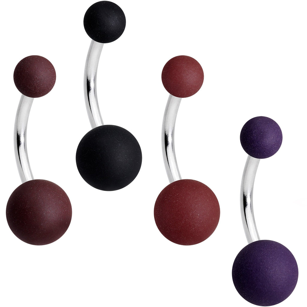 BodyCandy Muted Matte Tones Belly Ring Set of 4 — main product shot