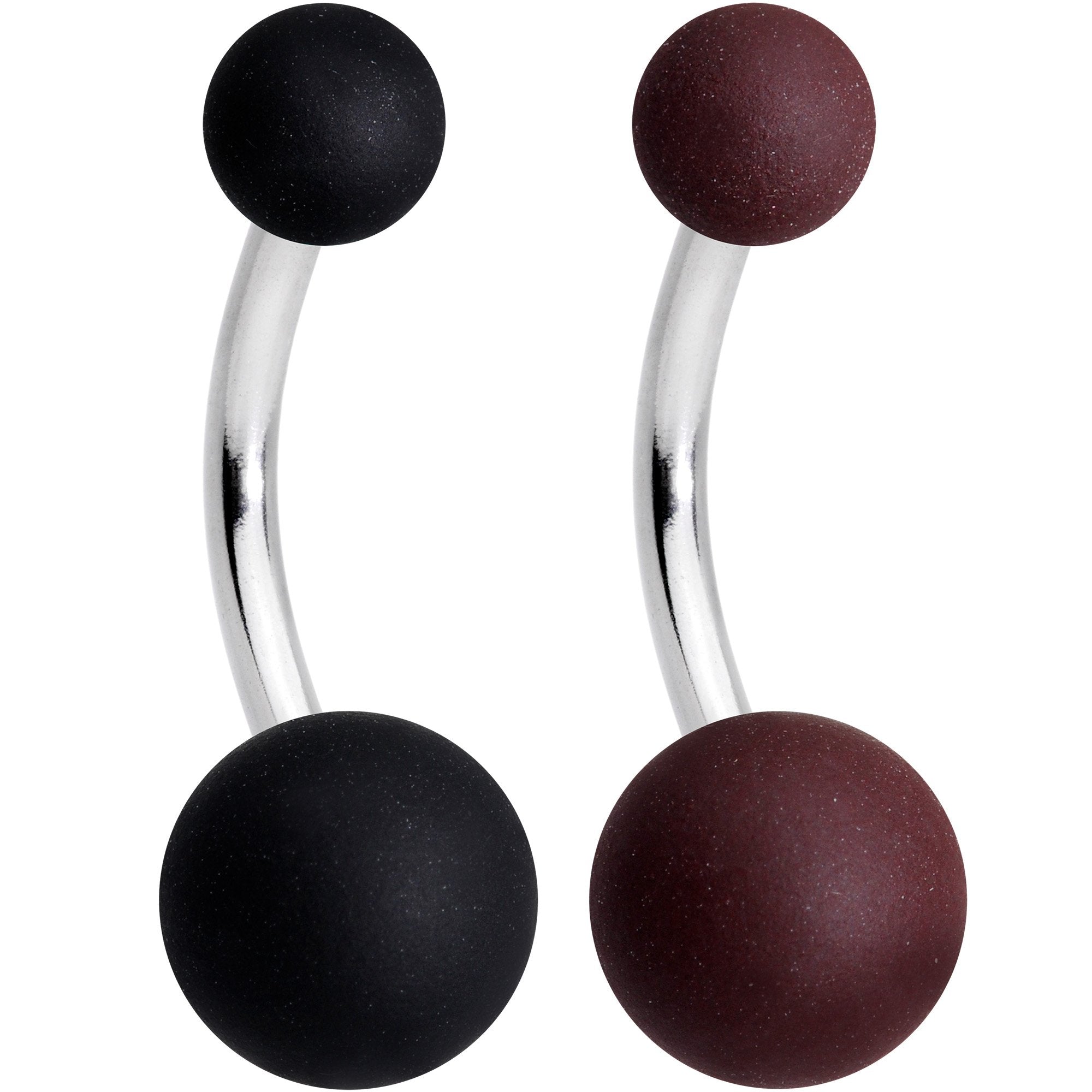 BodyCandy Muted Matte Tones Belly Ring Set of 4 — alternate view