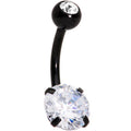 BodyCandy Clear Gem Black Large and Small Gem Belly Ring — main product shot