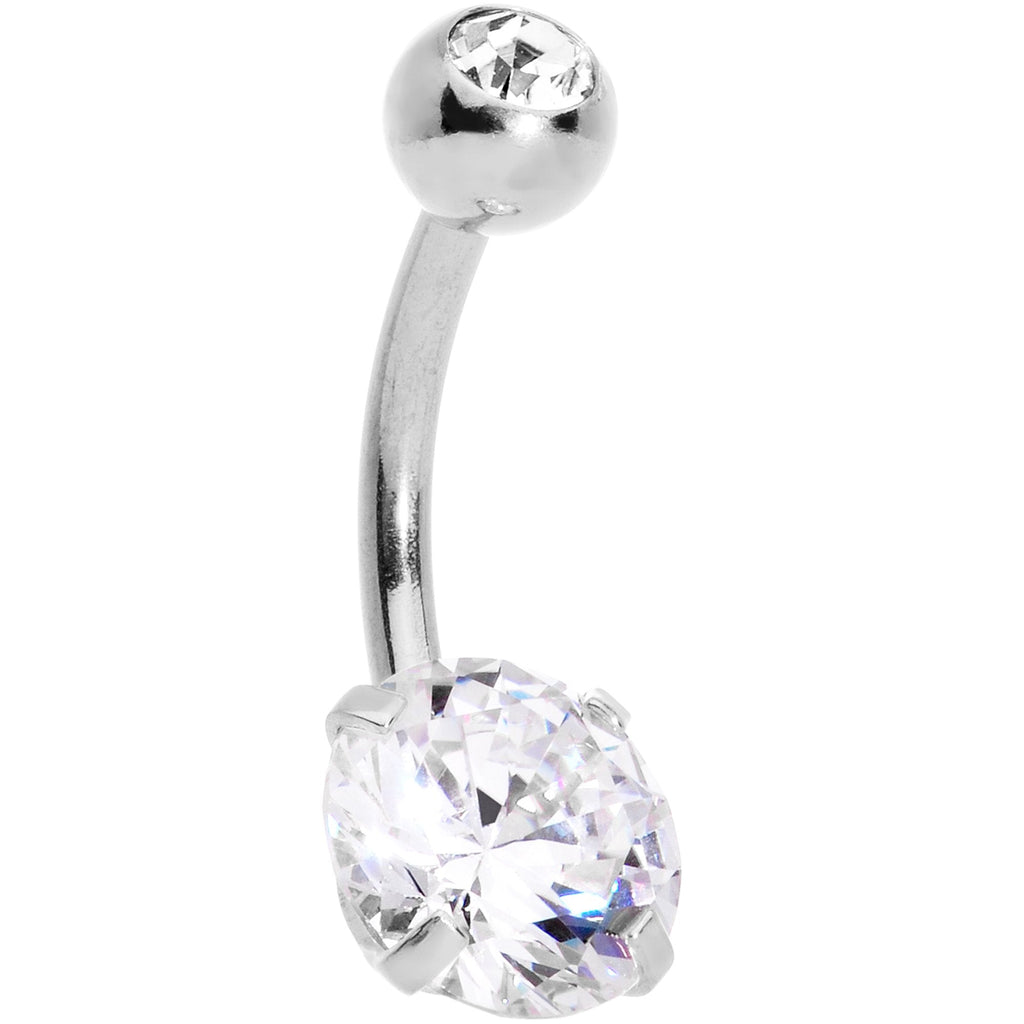 BodyCandy Clear Gem Large and Small Gem Belly Ring — main product shot