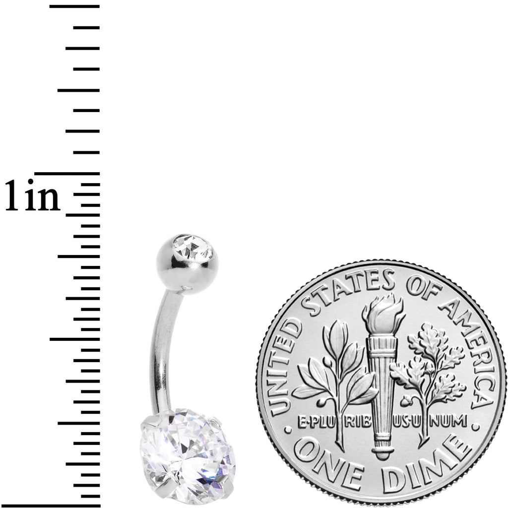 BodyCandy Clear Gem Large and Small Gem Belly Ring — lifestyle context