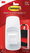 Command  Plastic, White, Jumbo Utility, 1-Hook