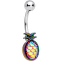 BodyCandy Rainbow Iridescent Dreamy Delicious Pineapple Belly Ring — main product shot