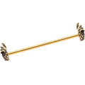 BodyCandy 14G Gold Tone Split Pineapple Ends Industrial Barbell 38mm — main product shot