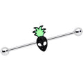 BodyCandy 14G Green Black Sneaky Pineapple Alien 38mm — main product shot