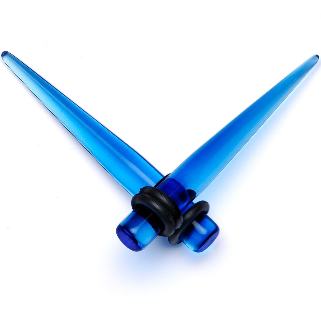 BodyCandy 14 to 00G Light Blue Acrylic Straight Taper 18 Piece Stretching Kit — alternate view