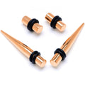 BodyCandy Rose Gold Tone PVD Straight Plug and Taper Set Sizes 5mm to 10mm — packaging or label