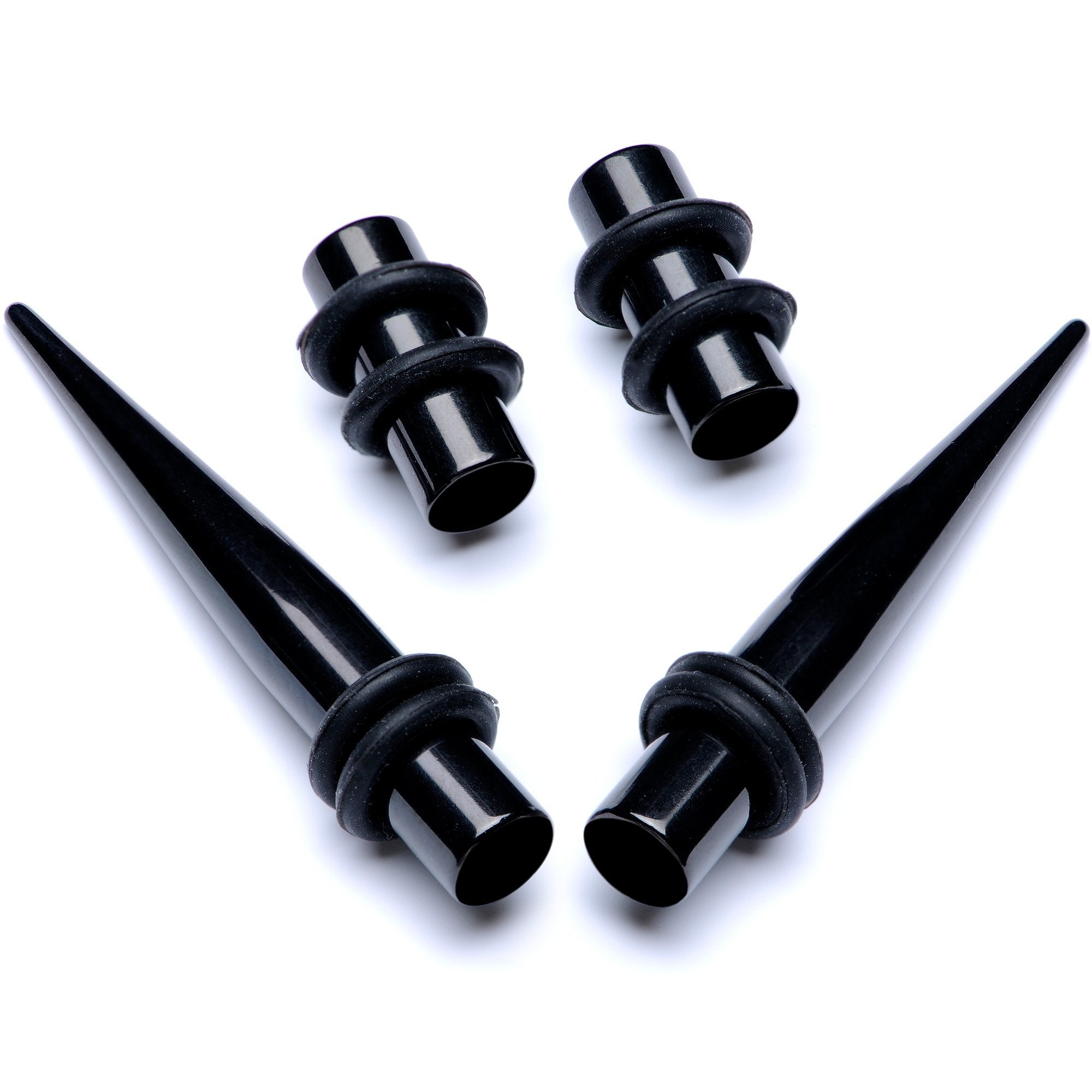 BodyCandy Black PVD Straight Plug and Taper Set Sizes 5mm to 10mm — alternate view