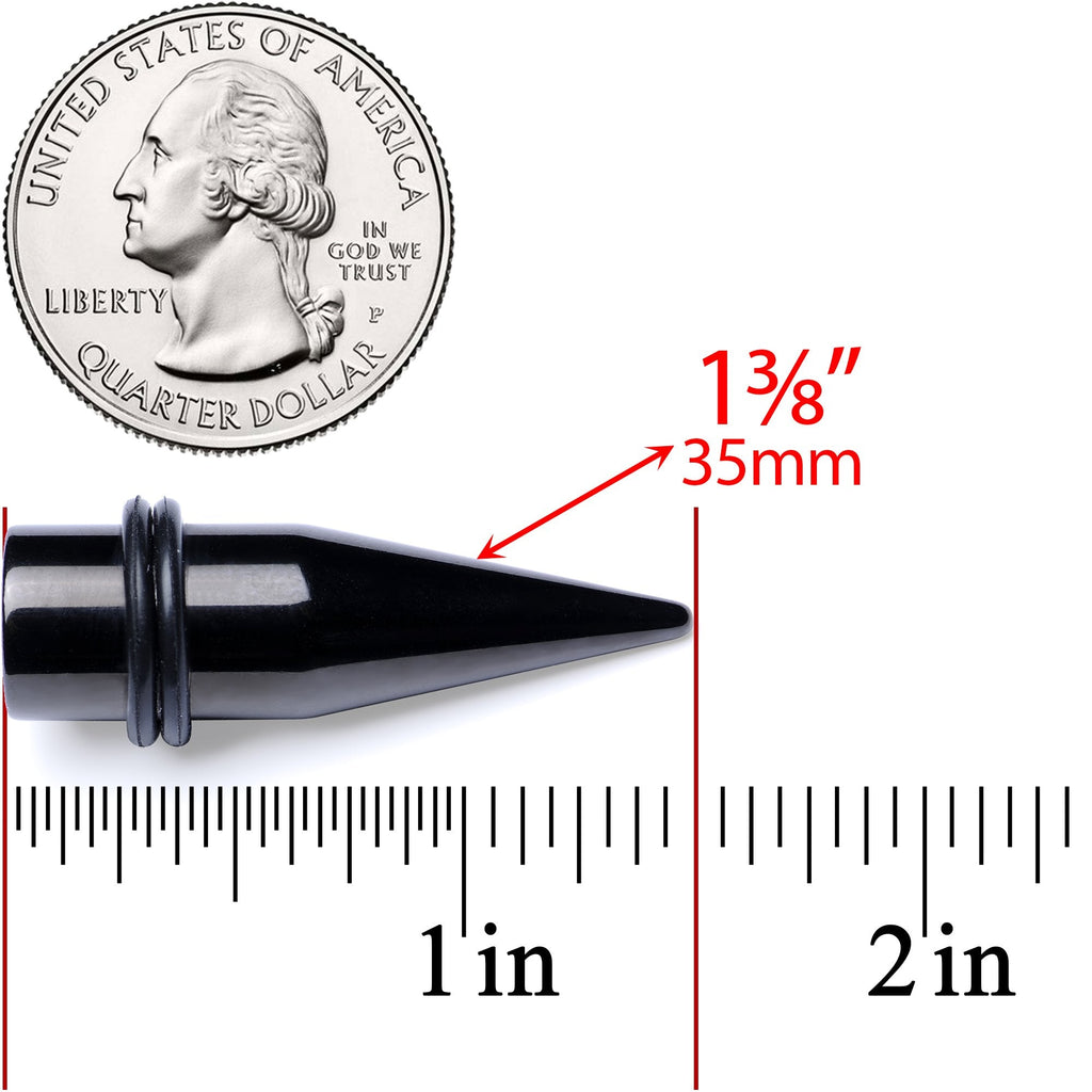 BodyCandy Black PVD Straight Plug and Taper Set Sizes 5mm to 10mm — branding close-up