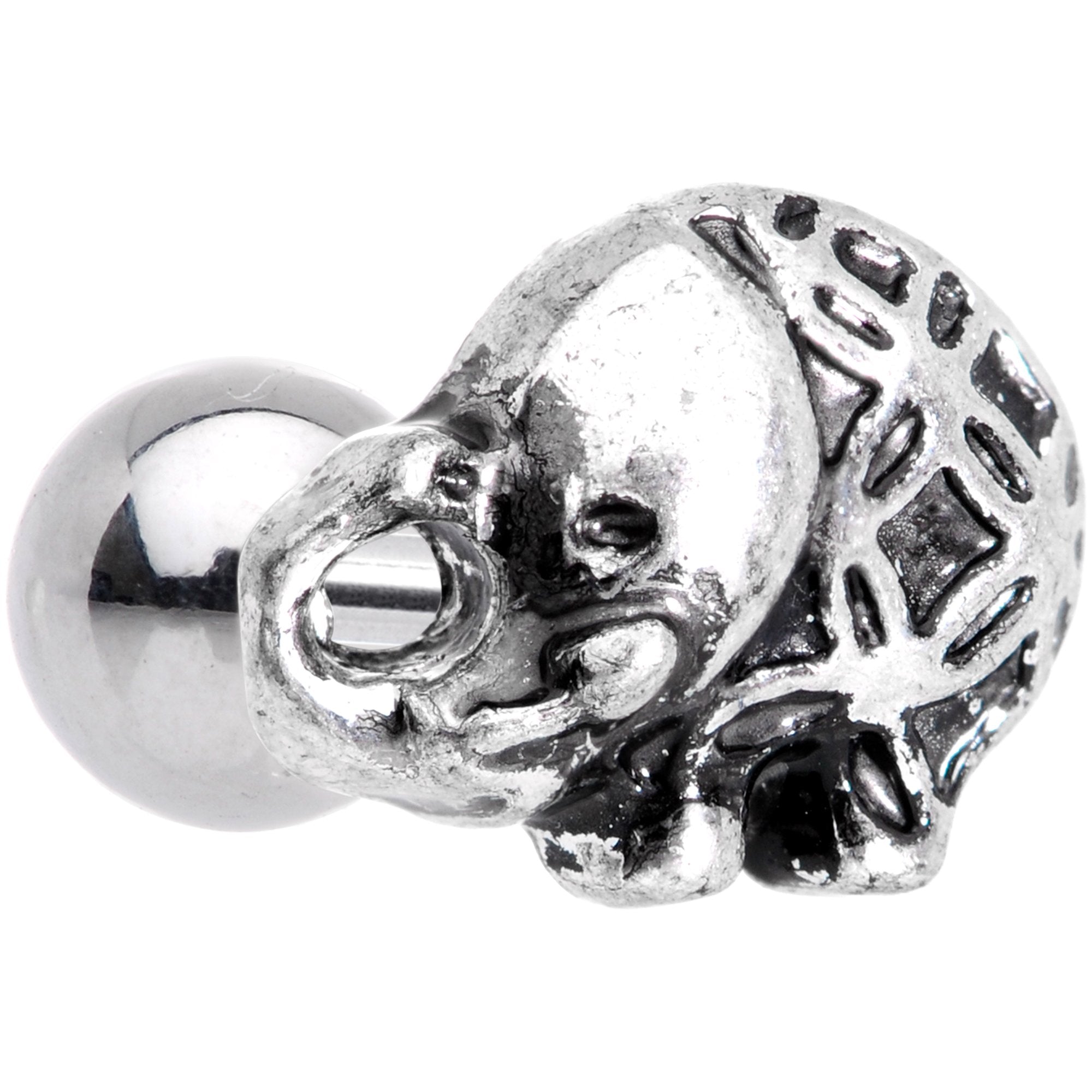 BodyCandy 16G 1/4 Join the Circus Elephant Cartilage Tragus Earring — main product shot