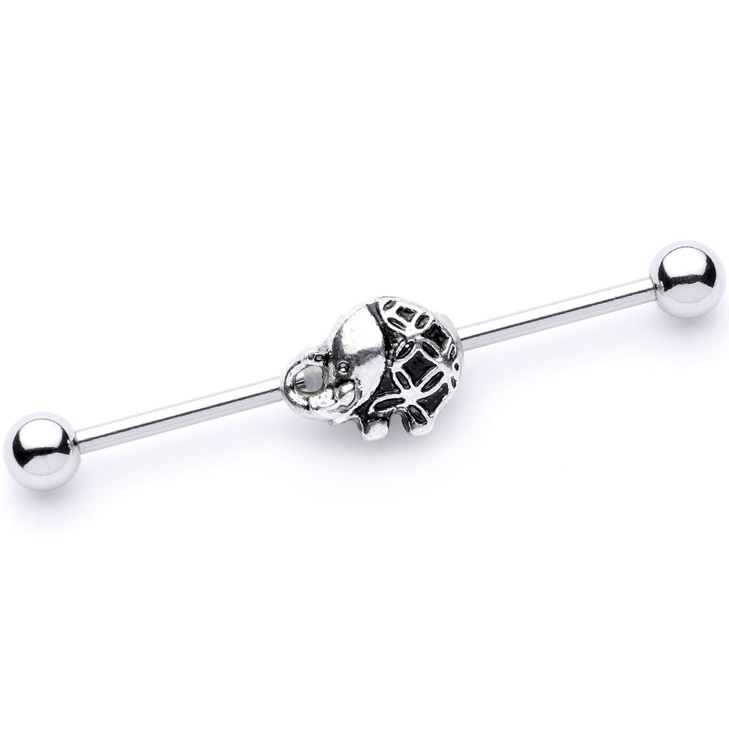 BodyCandy 14G Whimsical Round Elephant Industrial Barbell 38mm — main product shot
