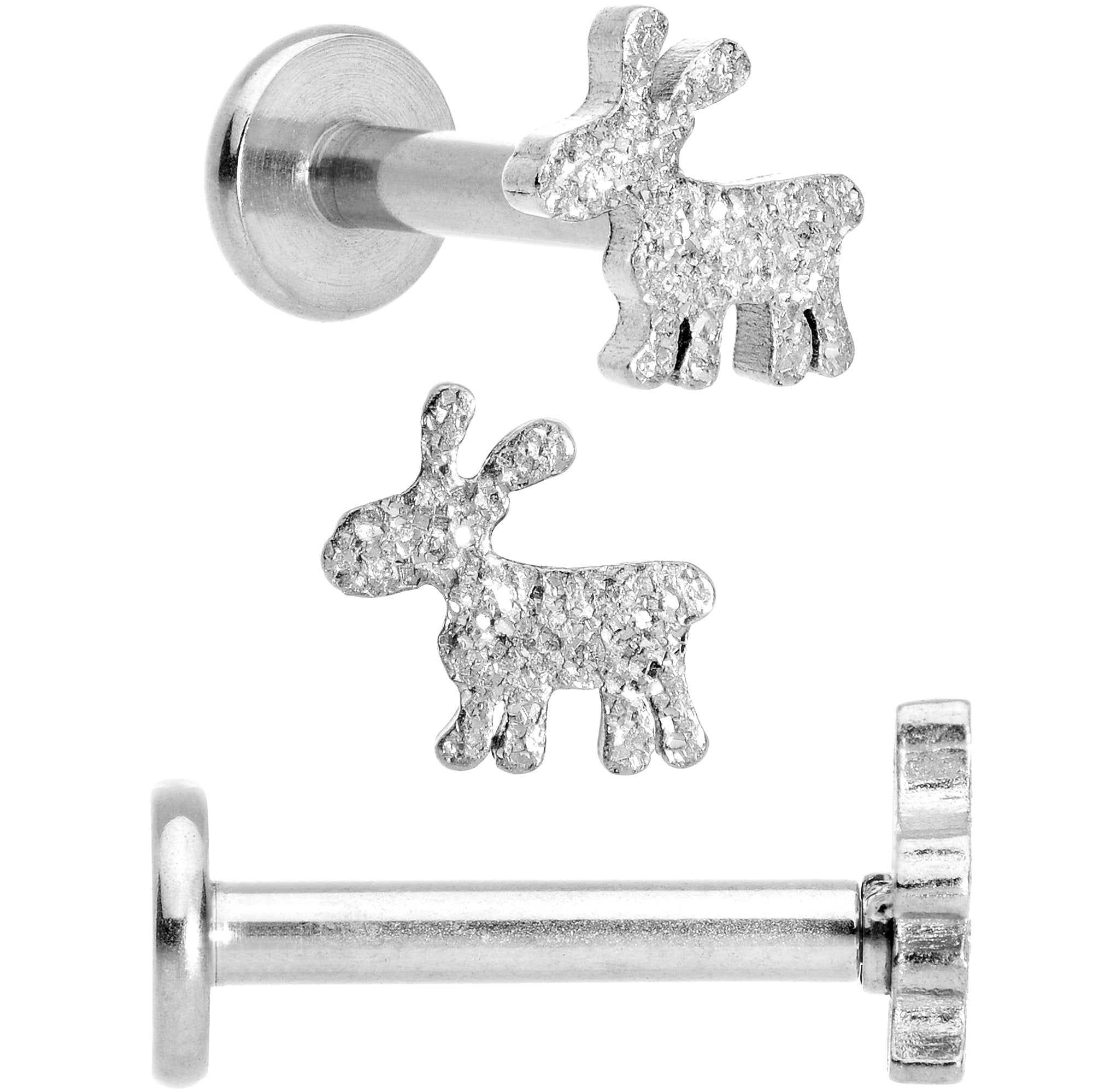 BodyCandy 16G 5/16 Gem Holiday Cartilage Tragus Earring Curation Set of 3 — alternate view