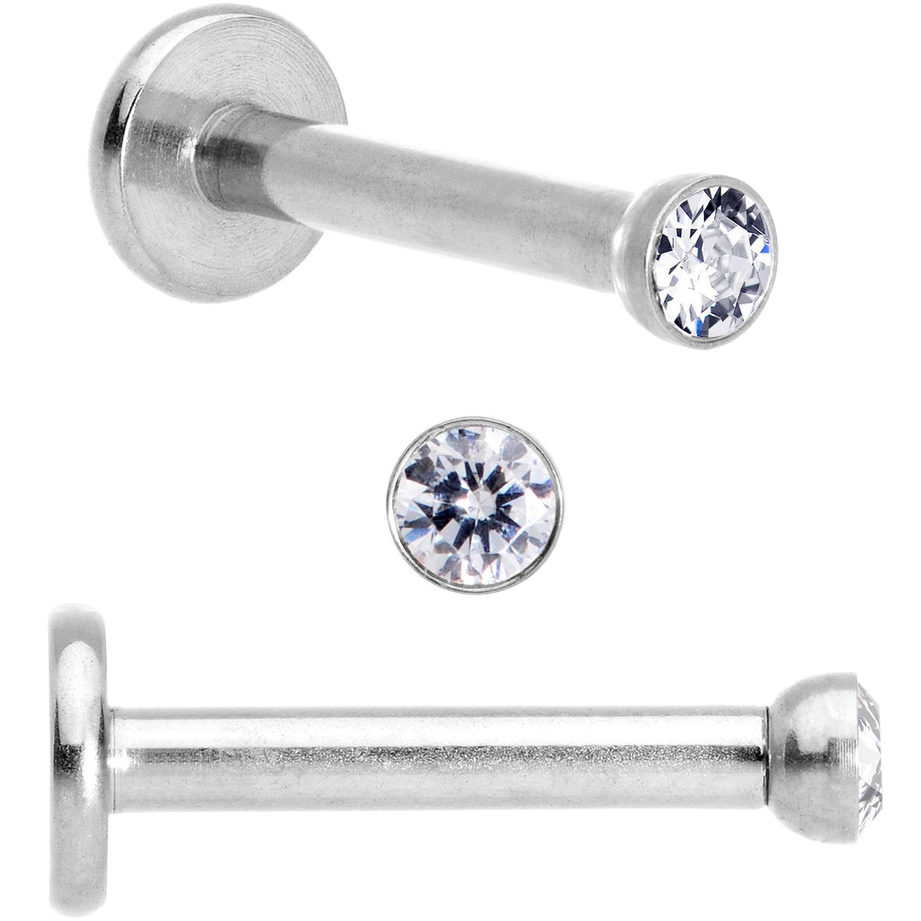 BodyCandy 16G 5/16 Gem Holiday Cartilage Tragus Earring Curation Set of 3 — scale reference