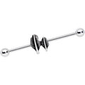 BodyCandy 14G Southwest Feathers Industrial Barbell 38mm — main product shot