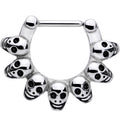 BodyCandy 16G 5/16 Wreath of Skulls Cartilage Clicker — main product shot