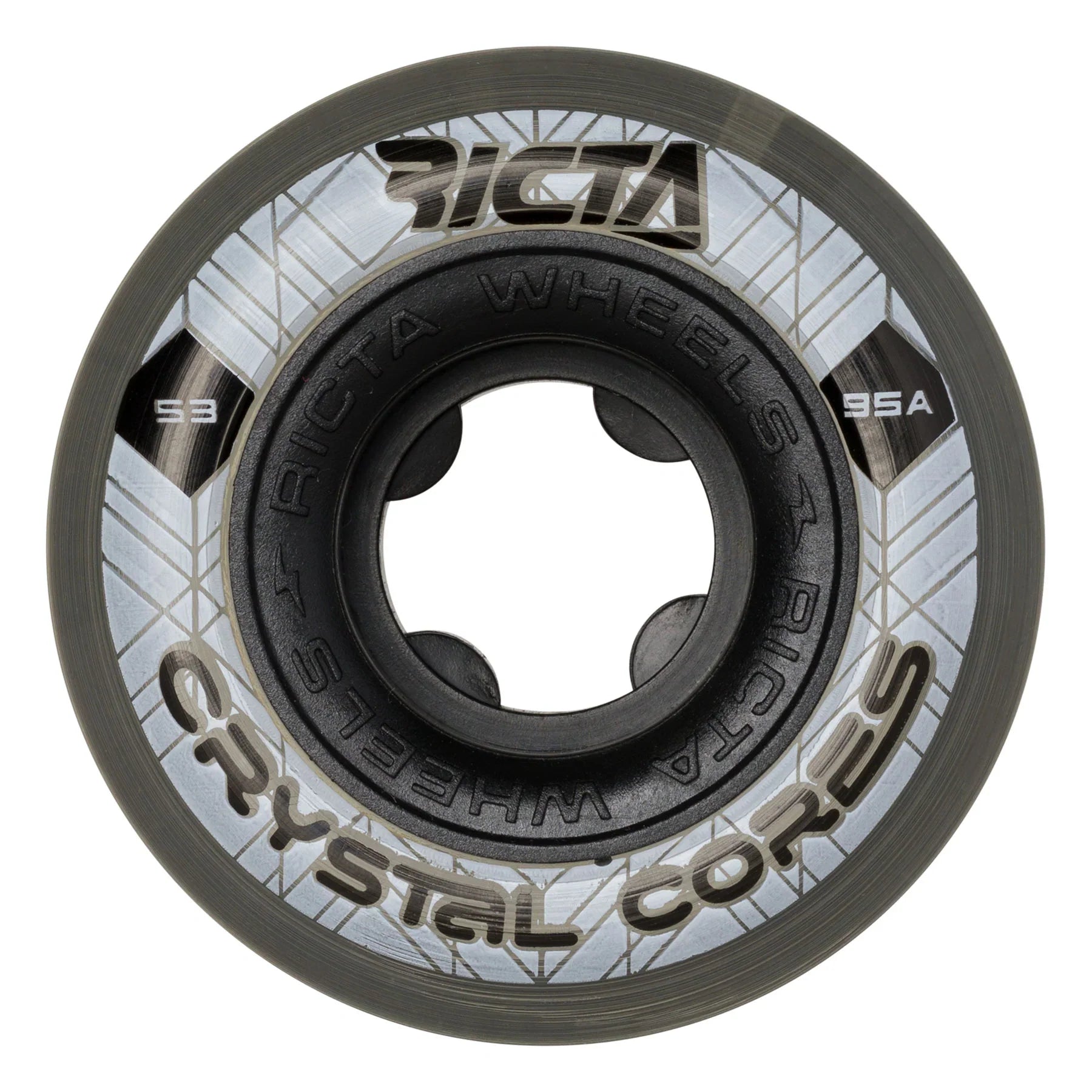 Ricta Crystal Core Wheels 53mm 99a- Black/Clear (Set)