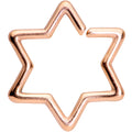 BodyCandy 16G 3/8 Rose Gold Tone Hexagram Star of David Closure Ring — main product shot