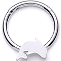 BodyCandy 16G 3/8 Leaping Dolphin Hinged Segment Ring — main product shot
