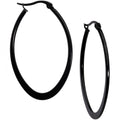 BodyCandy 40mm Black Tone PVD Stainless Steel Oval Hoop Earrings — main product shot