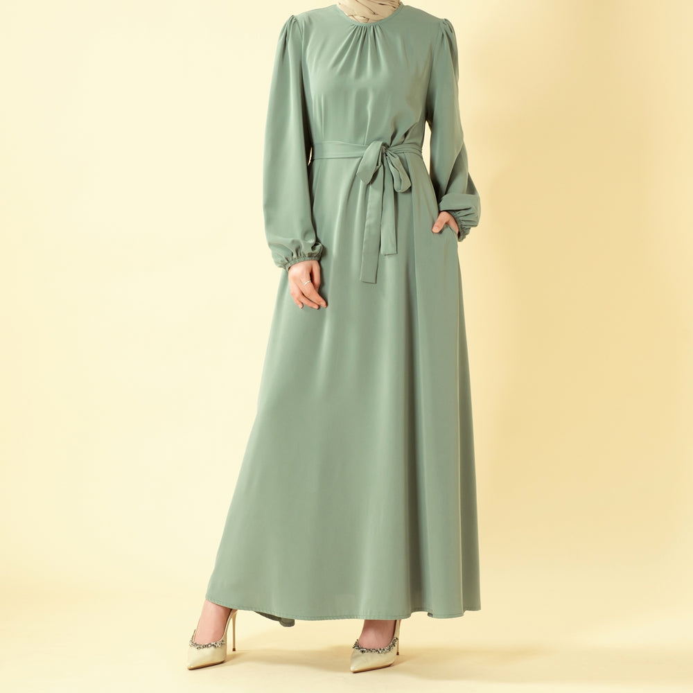 Mariam's Collection Candy Color Pleated Abaya | Must-have Essential Basic Dress (MA142) — packaging