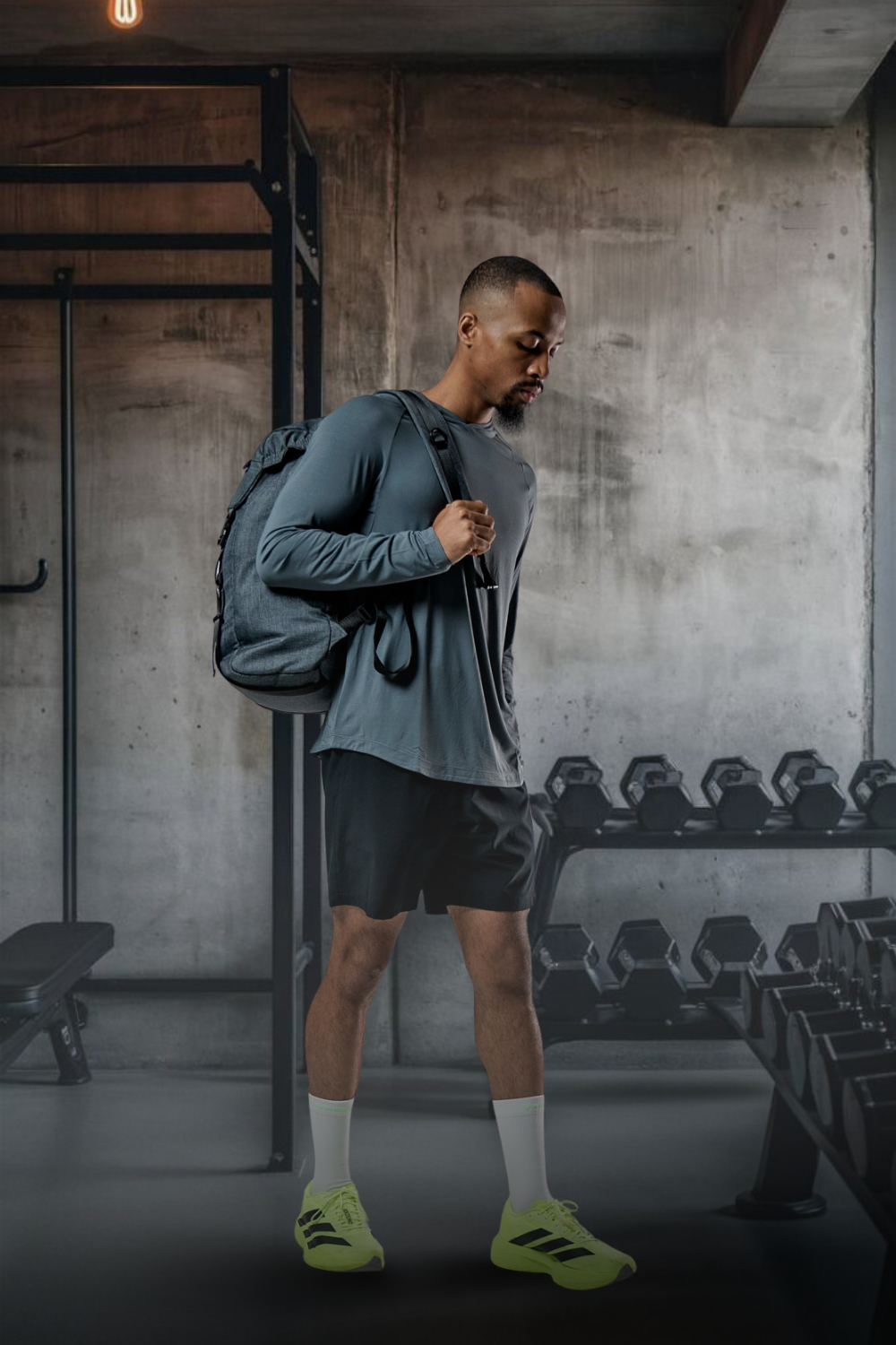 Varlo Men's Terra Recovery Element Hoodie Shirt (Ash Gray) — back view