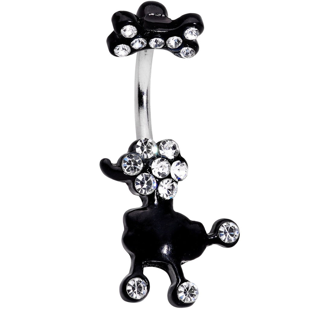 BodyCandy Clear Gem Give a Dog a Bone Double Mount Belly Ring — main product shot