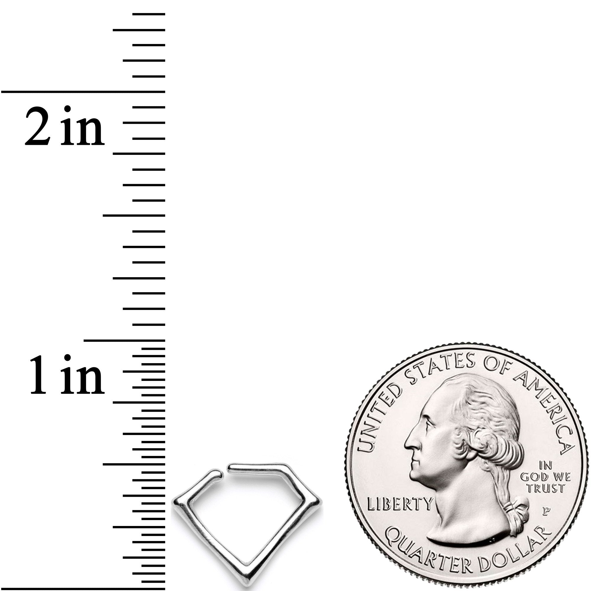 BodyCandy 16G 5/16 Rhombus For Royalty Closure Ring — detail and construction