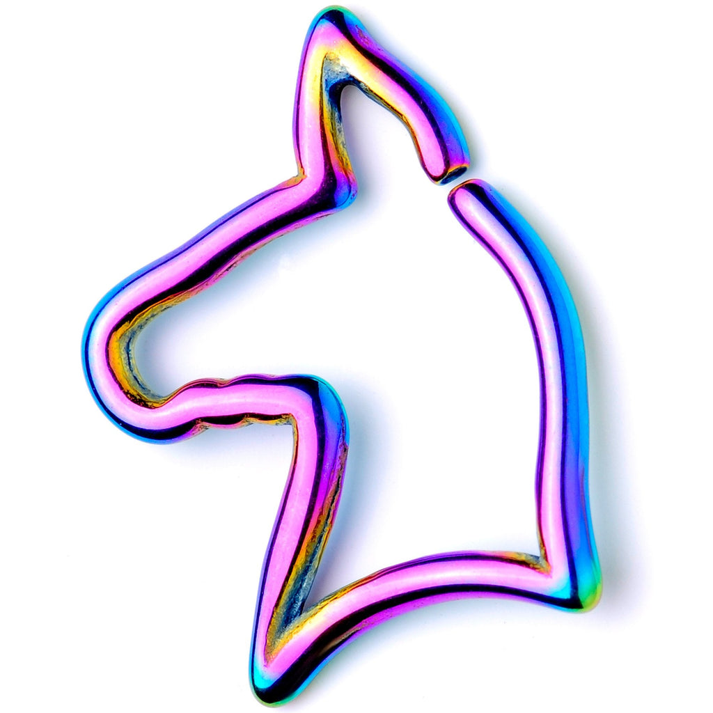 BodyCandy 16G 5/16 Rainbow Darling Doggy Cartilage Closure Ring — main product shot