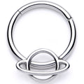 BodyCandy 16G 3/8 Super Stellar Planet Saturn Hinged Segment Ring — main product shot