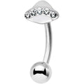 BodyCandy 16G 5/16 Alien Spacecraft UFO Curved Eyebrow Ring — main product shot