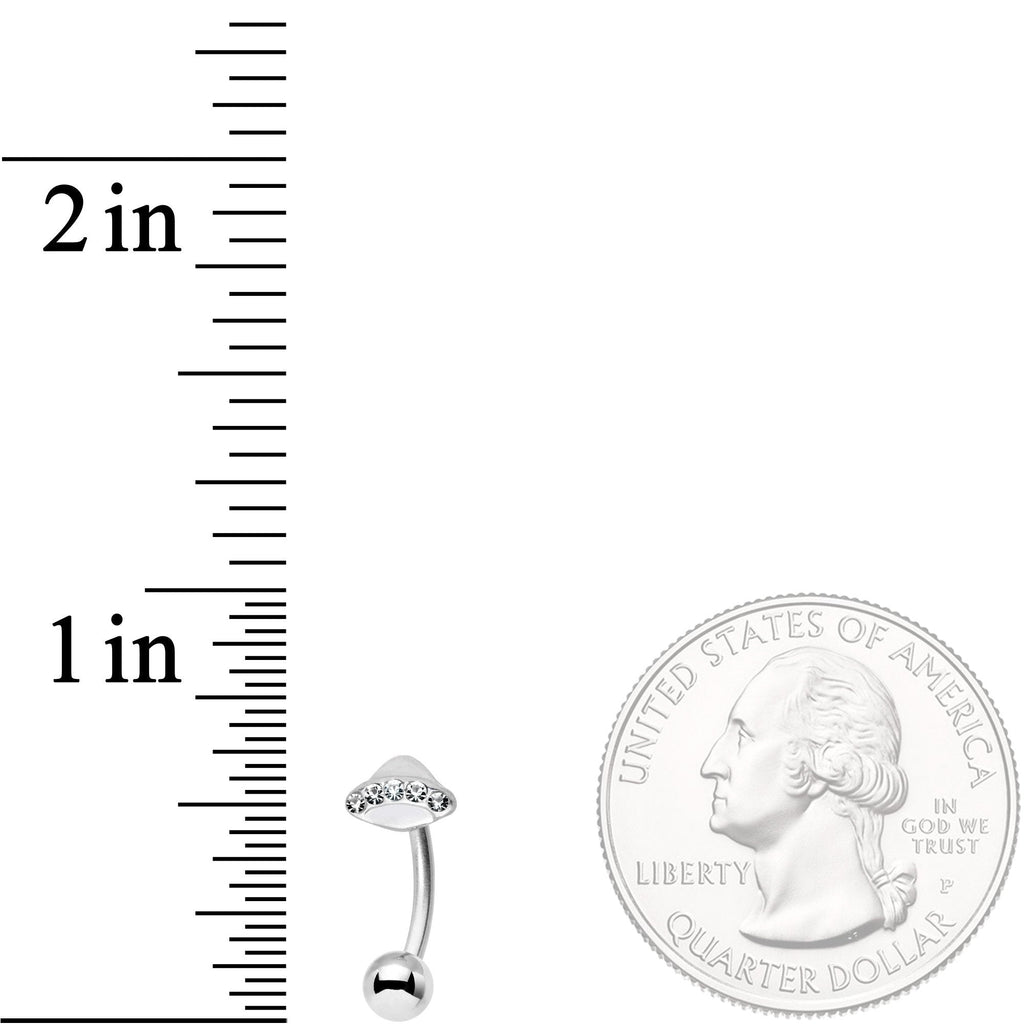 BodyCandy 16G 5/16 Alien Spacecraft UFO Curved Eyebrow Ring — detail and construction