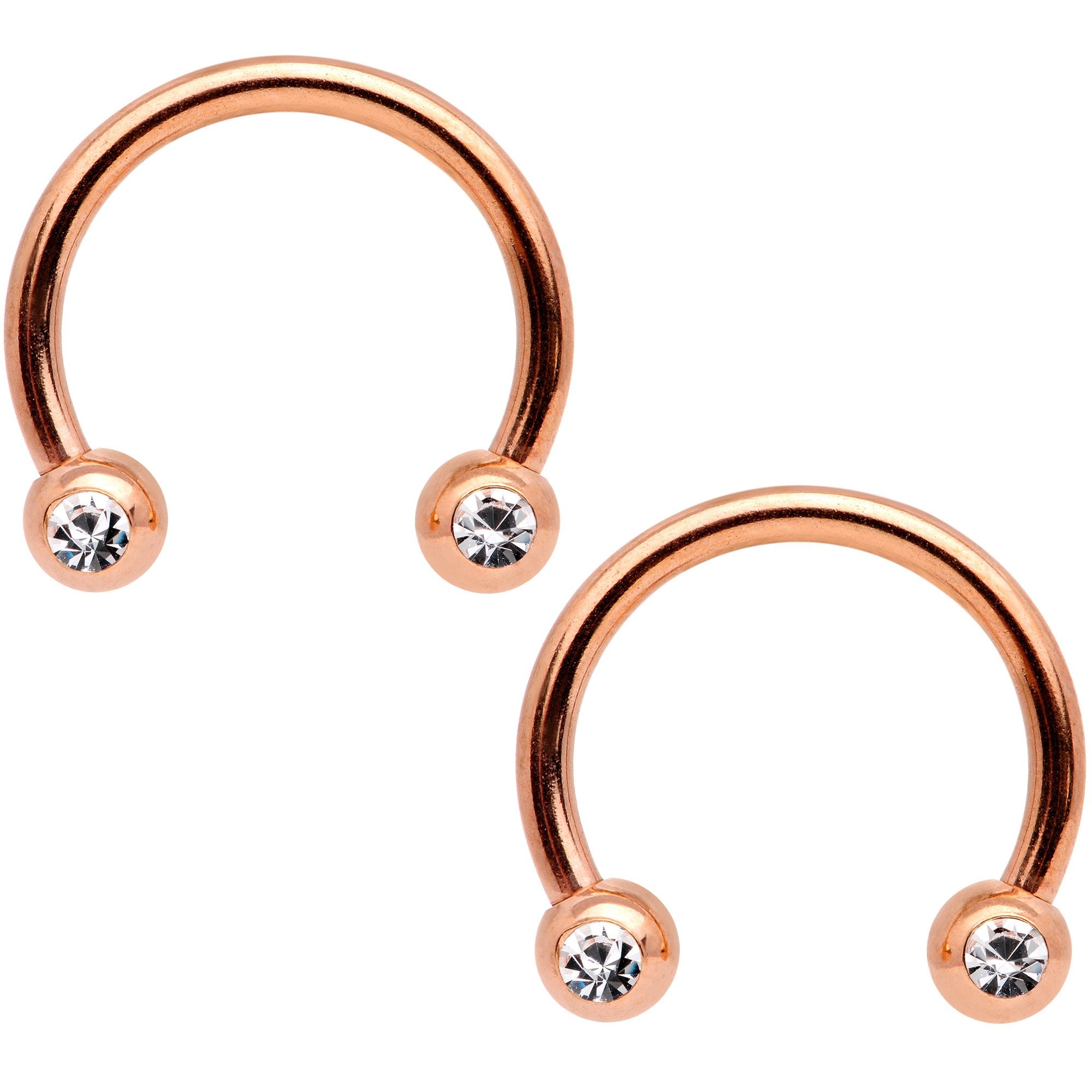 BodyCandy 14G White Faux Opal Rose Gold Tone Sun Moon Nipple Ring Set of 4 — lifestyle context