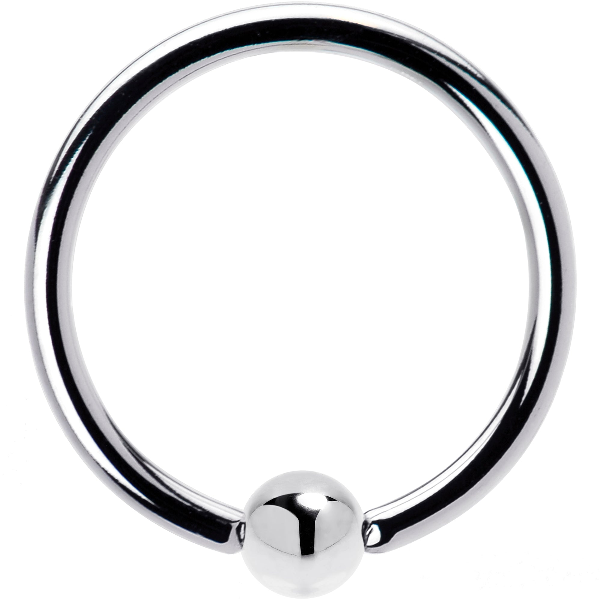 BodyCandy 16G 1/2 Solid 14K White Gold BCR Captive Ring — detail close-up