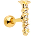 BodyCandy 16G 1/4 Clear Gem Gold Tone Screw Cartilage Tragus Earring — main product shot