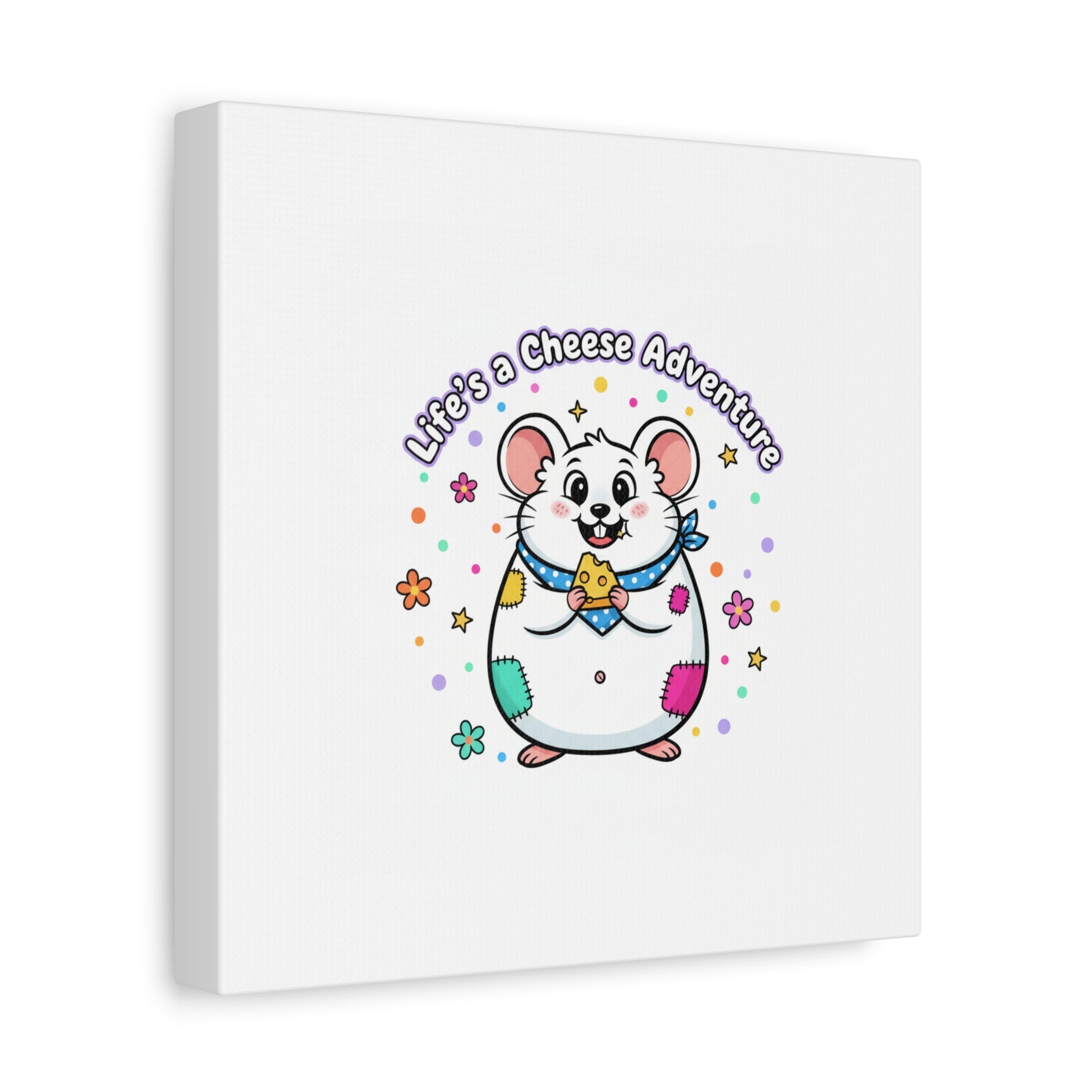 Life's a Cheese Adventure Canvas | Rodent-Core rat art print