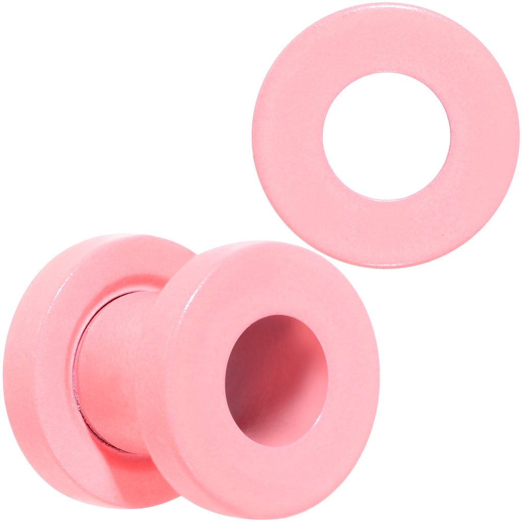 BodyCandy Sweet Pastel Pink Screw Fit Tunnel Plug Set 16G to 19mm — alternate view