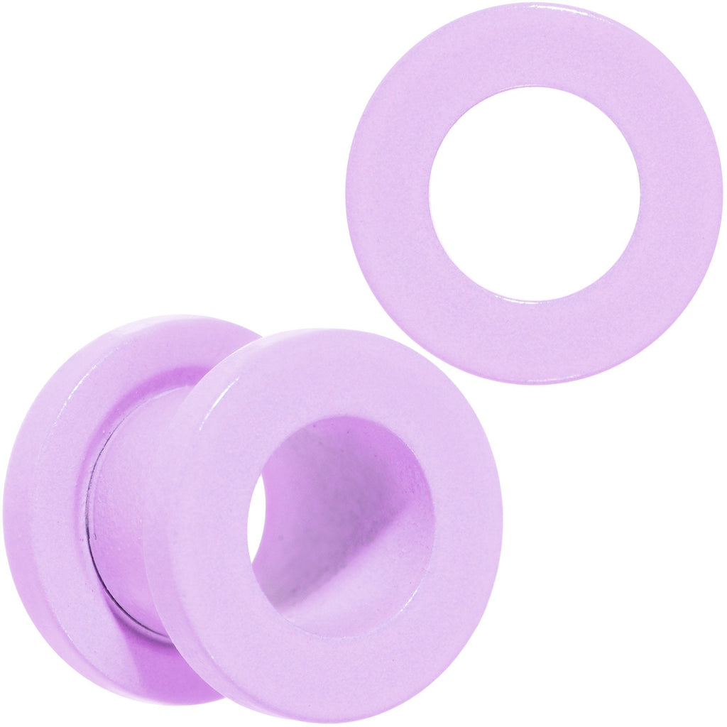 BodyCandy Sweet Pastel Purple Screw Fit Tunnel Plug Set 16G to 19mm — packaging or label