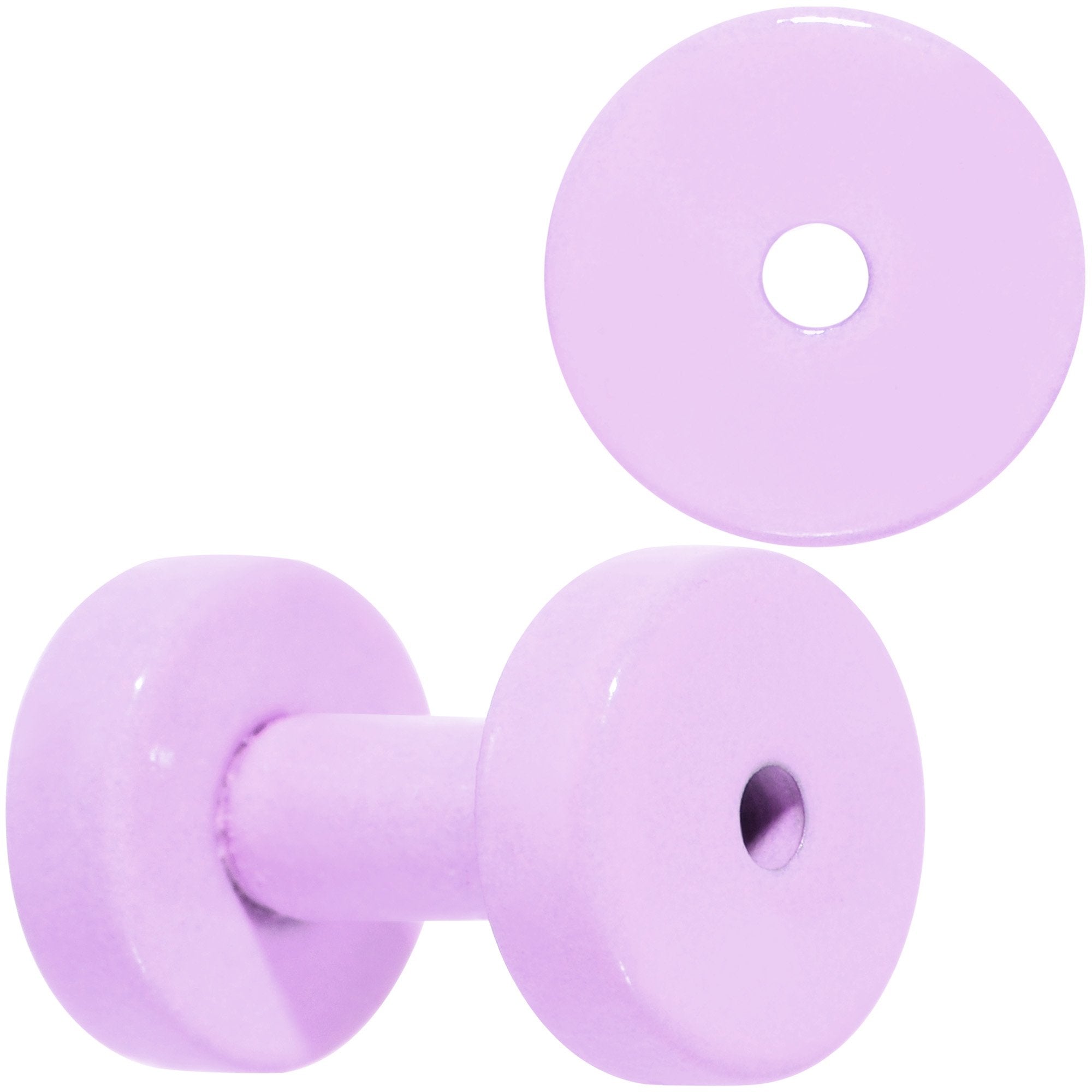 BodyCandy Sweet Pastel Purple Screw Fit Tunnel Plug Set 16G to 19mm — color variant