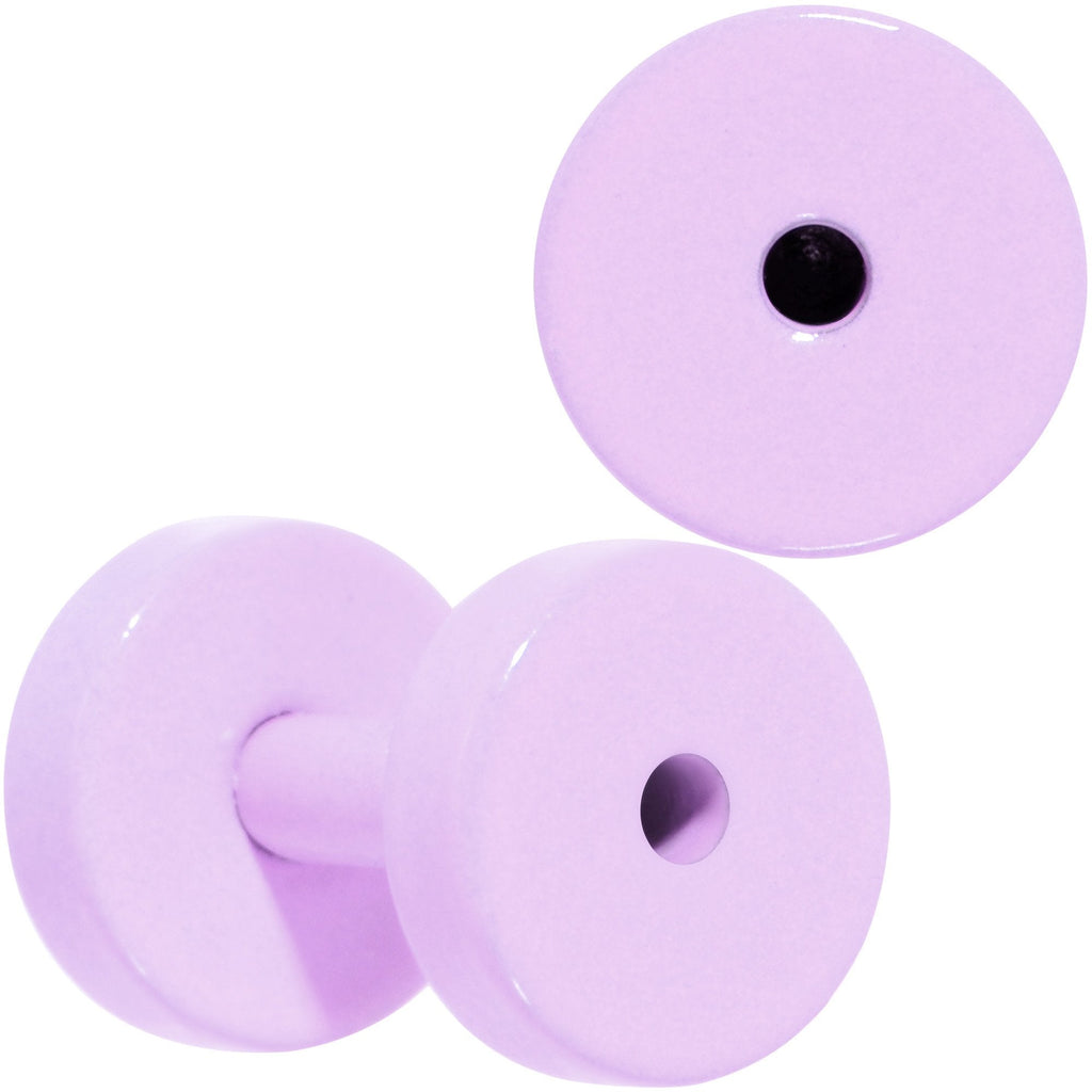 BodyCandy Sweet Pastel Purple Screw Fit Tunnel Plug Set 16G to 19mm — main product shot