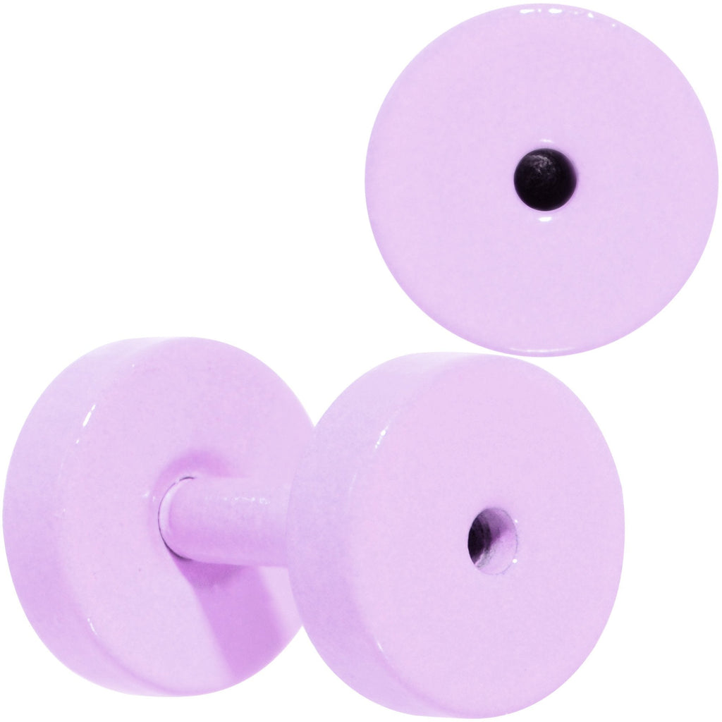 BodyCandy Sweet Pastel Purple Screw Fit Tunnel Plug Set 16G to 19mm — detail and construction