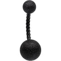 BodyCandy Black Anodized Tastefully Twisted Belly Ring — main product shot