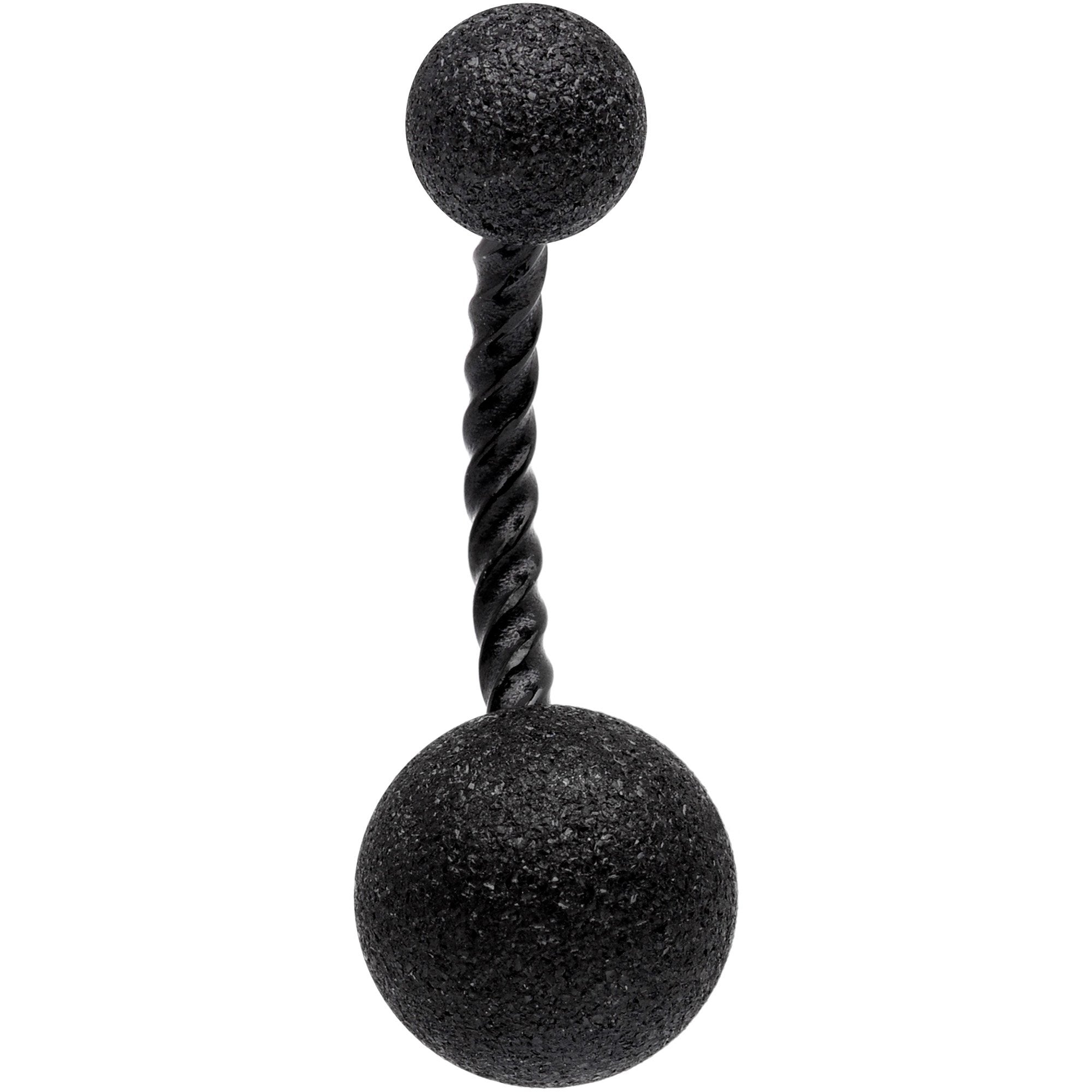 BodyCandy Black Anodized Tastefully Twisted Belly Ring — main product shot